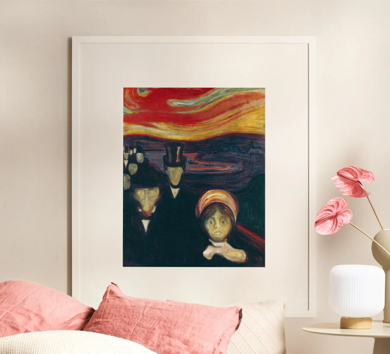 L'ansia di Munch: Espressionista, esistenziale, oscura Academia P poster da NorwesClub