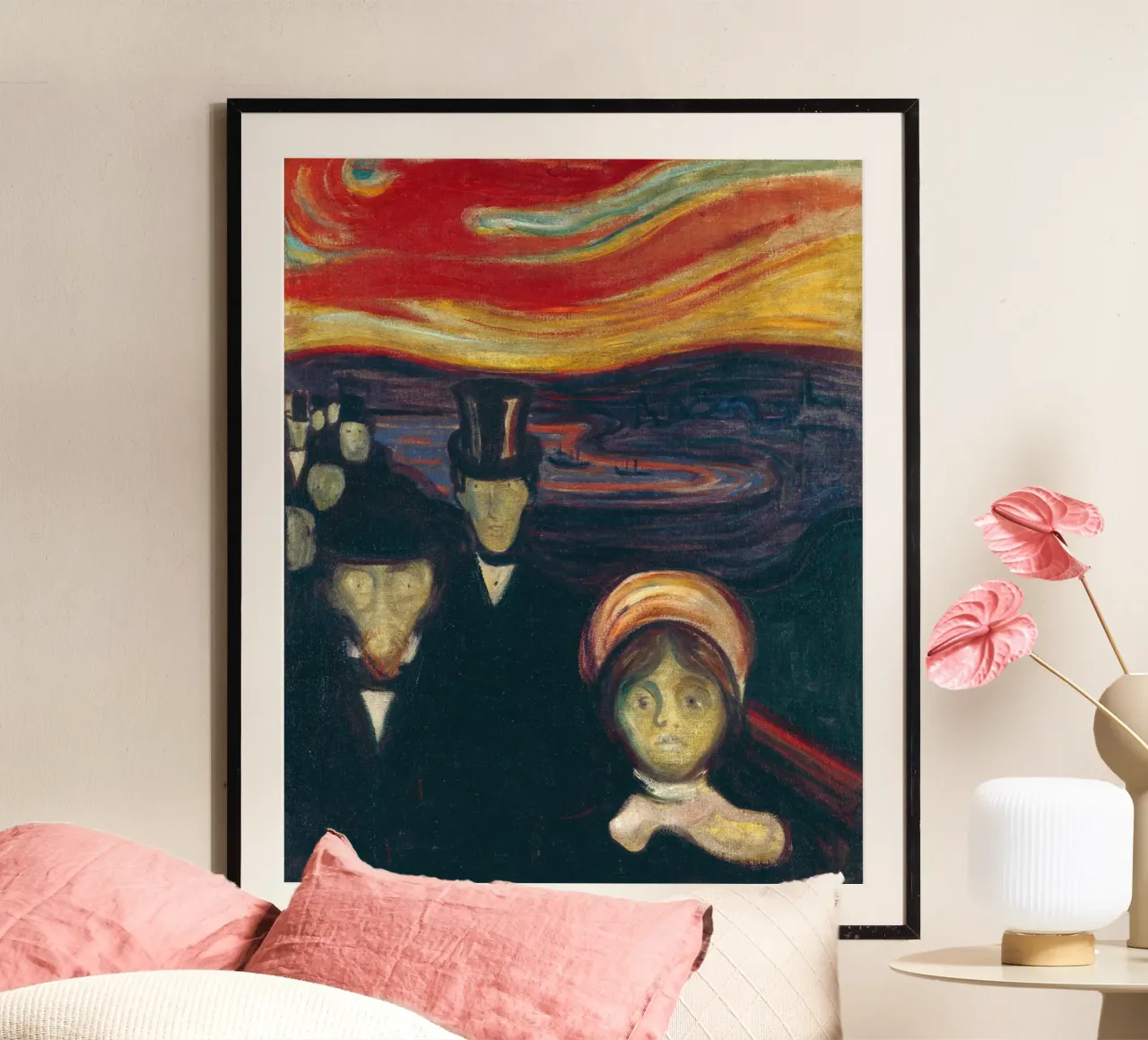 L'ansia di Munch: Espressionista, esistenziale, oscura Academia P poster da NorwesClub