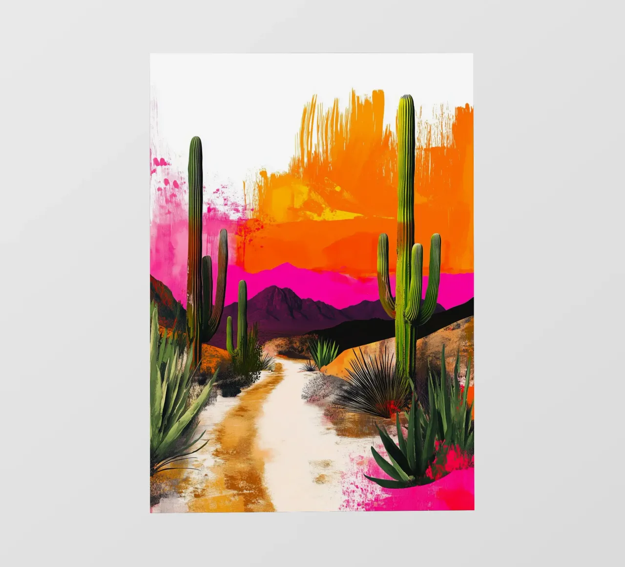 Deserto messicano con cactus telo in pvc da Justyna Jaszke JBJart