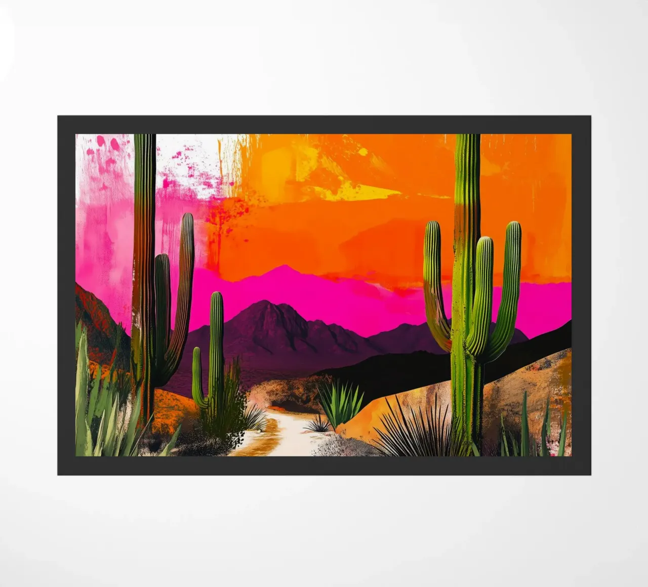 Deserto messicano con cactus zerbino da Justyna Jaszke JBJart