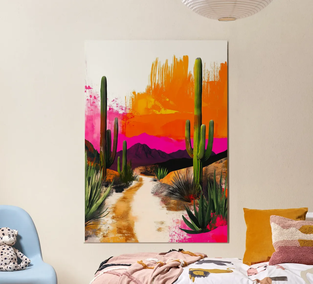 Deserto messicano con cactus alluminio dibond da Justyna Jaszke JBJart