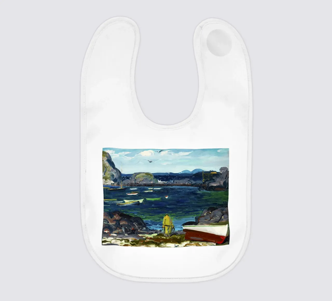 George Bellows Porto di Monhegan - Scuola Ashcan Coastal Seasc bavaglino da NorwesClub