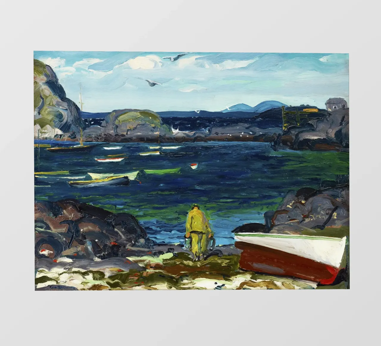 George Bellows Porto di Monhegan - Scuola Ashcan Coastal Seasc telo in pvc da NorwesClub