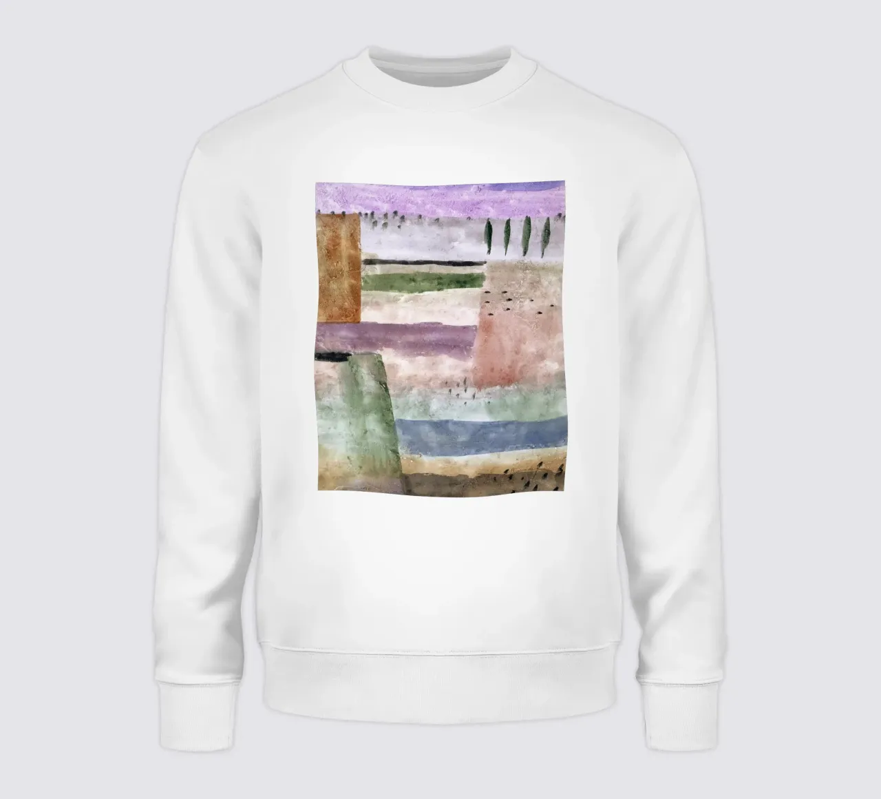 Paul Klee Landscape with Poplars - Abstract Expressionist Wa sweatshirt by NorwesClub