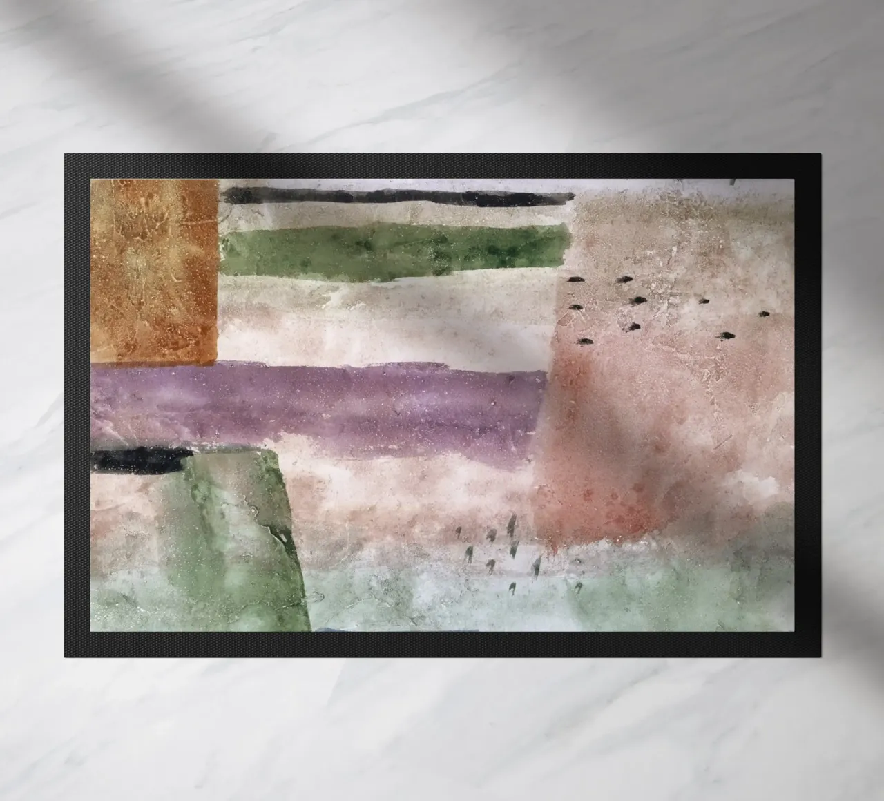 Paul Klee Landscape with Poplars - Abstract Expressionist Wa doormat by NorwesClub