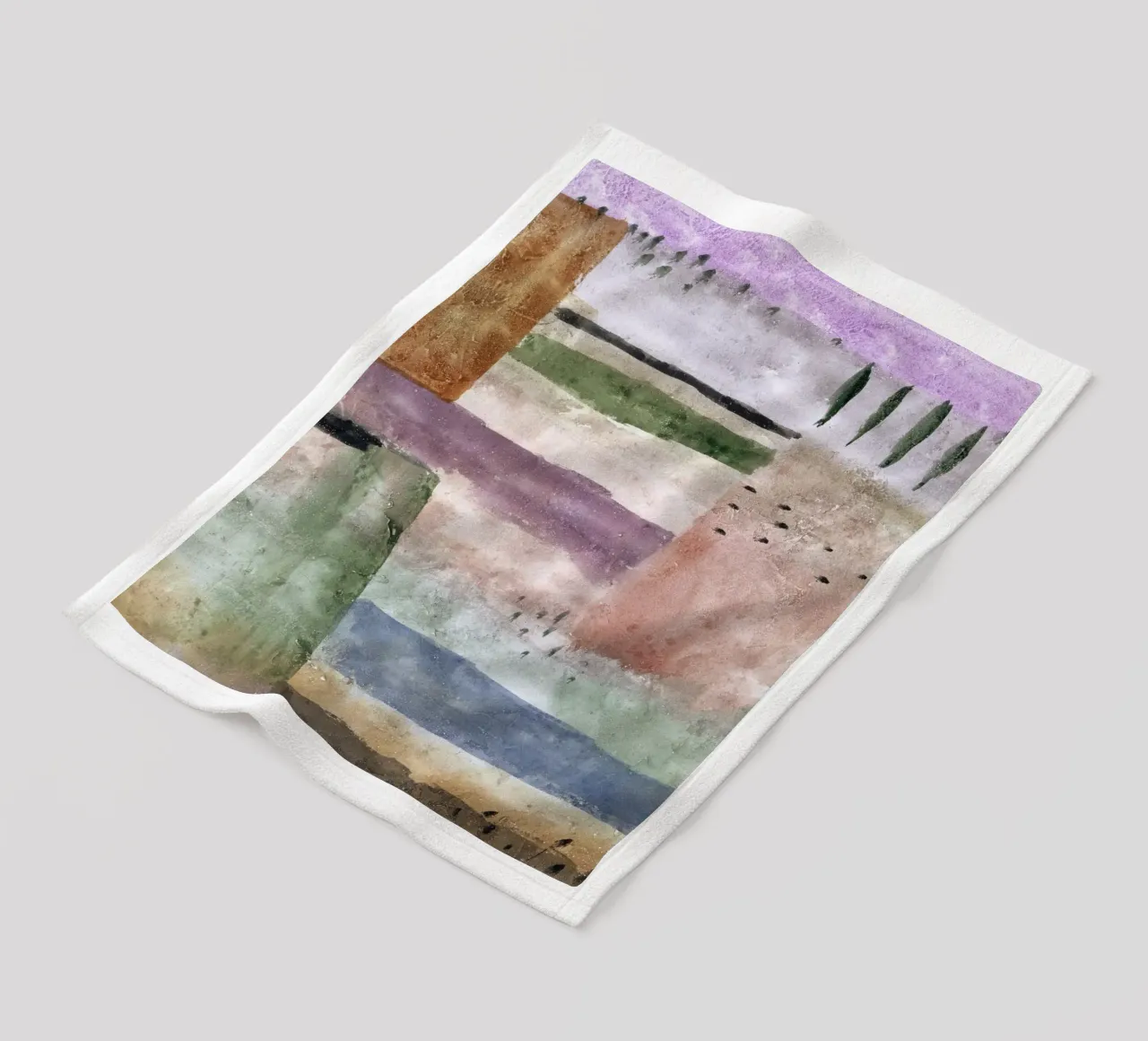 Paul Klee Landscape with Poplars - Abstract Expressionist Wa fleece blanket by NorwesClub