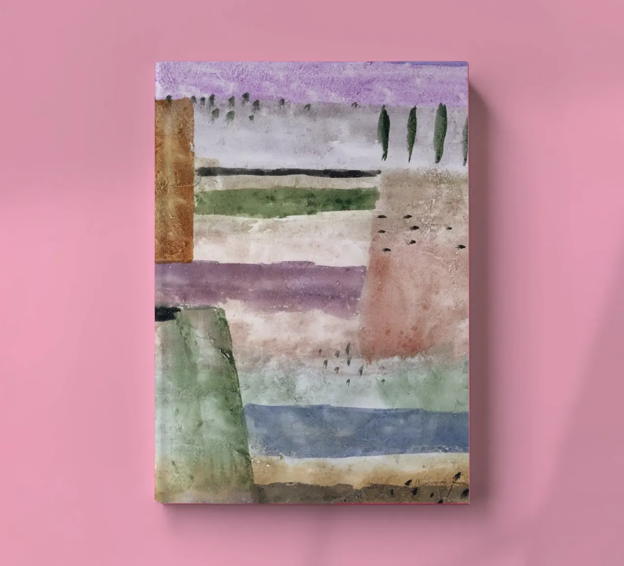 Paul Klee Landscape with Poplars - Abstract Expressionist Wa notebook by NorwesClub