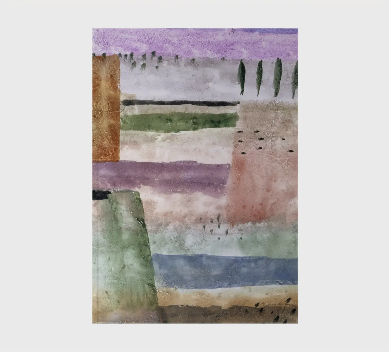 Paul Klee Landscape with Poplars - Abstract Expressionist Wa notebook by NorwesClub