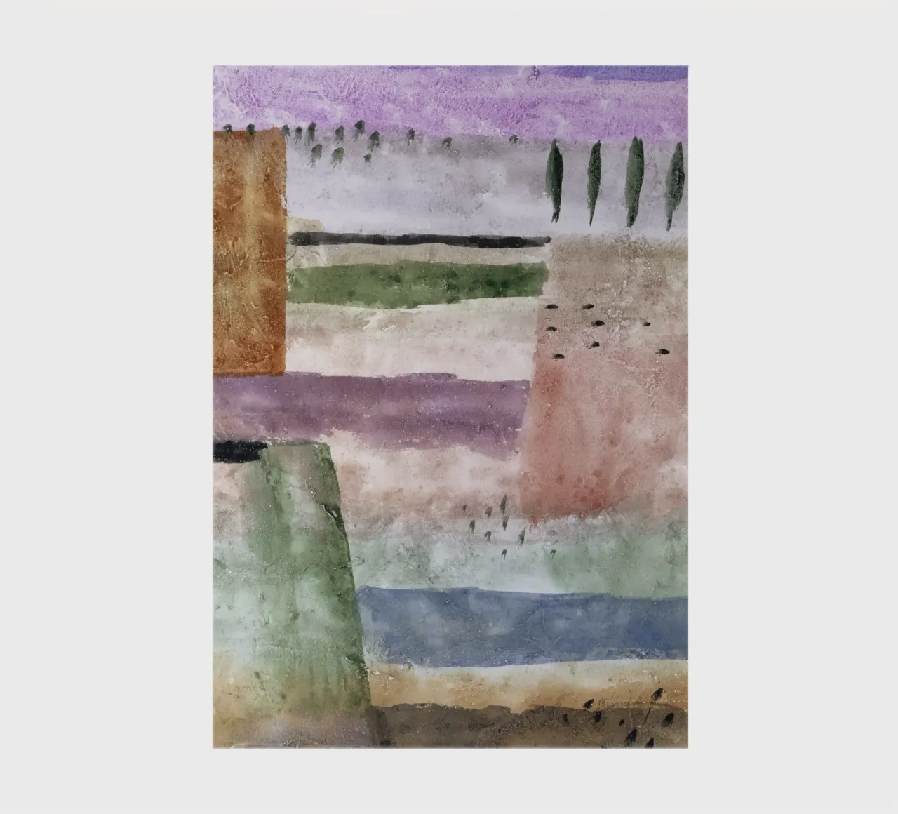 Paul Klee Landscape with Poplars - Abstract Expressionist Wa notebook by NorwesClub