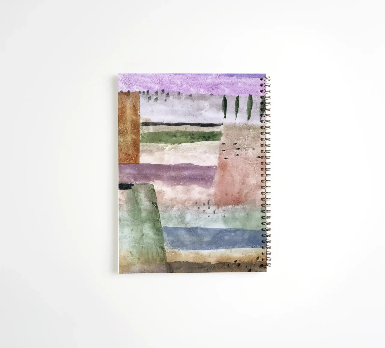 Paul Klee Landscape with Poplars - Abstract Expressionist Wa spiral notebook by NorwesClub