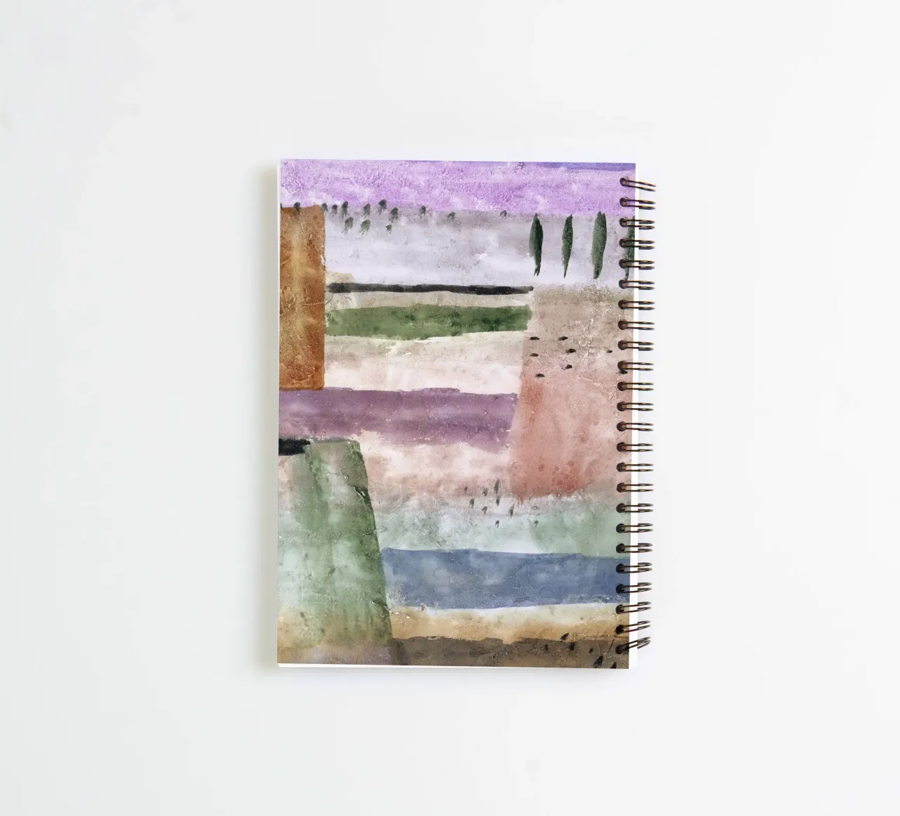Paul Klee Landscape with Poplars - Abstract Expressionist Wa spiral notebook by NorwesClub