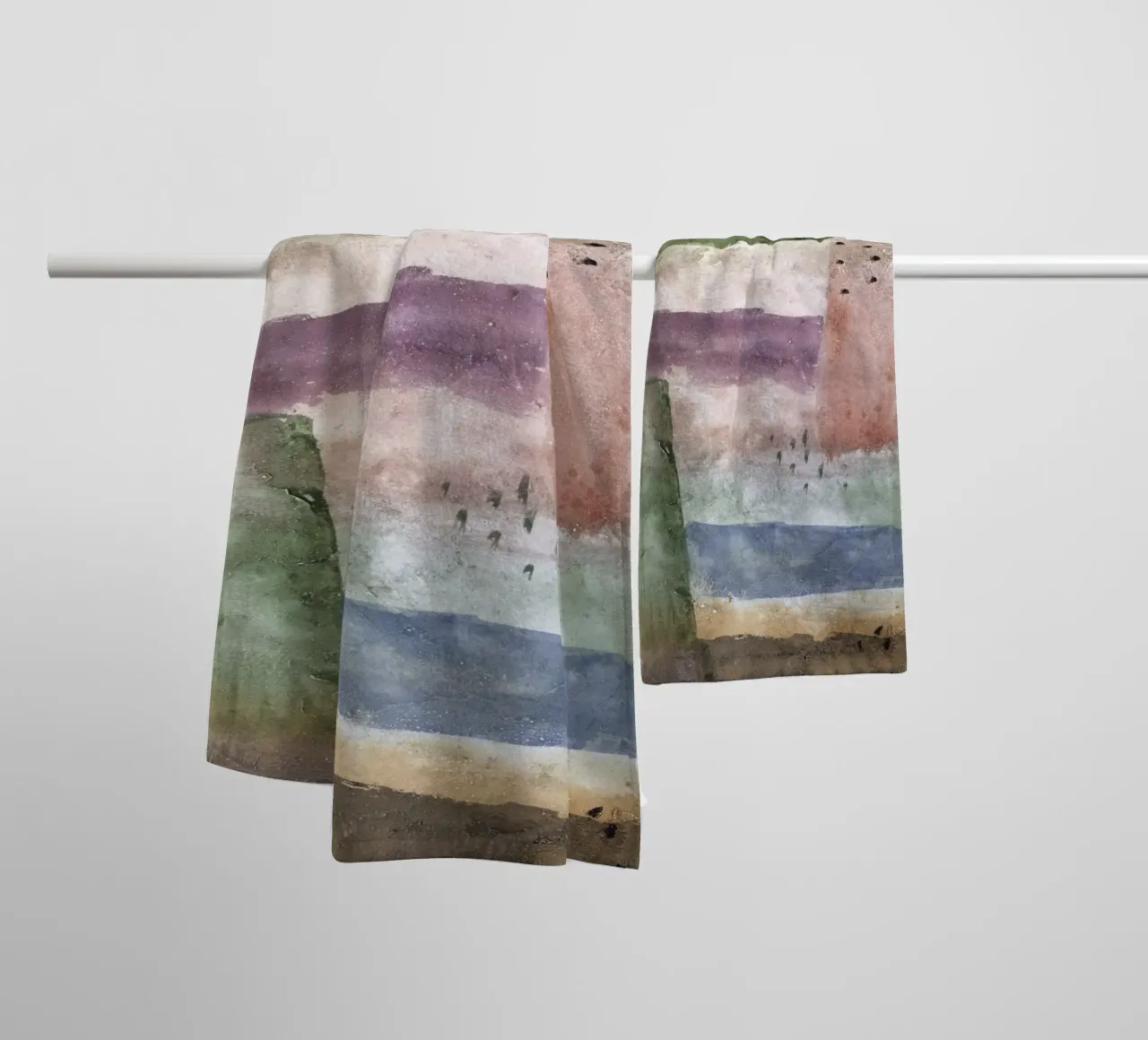 Paul Klee Landschap met populieren - Abstract expressionisme Wa badhanddoek van NorwesClub