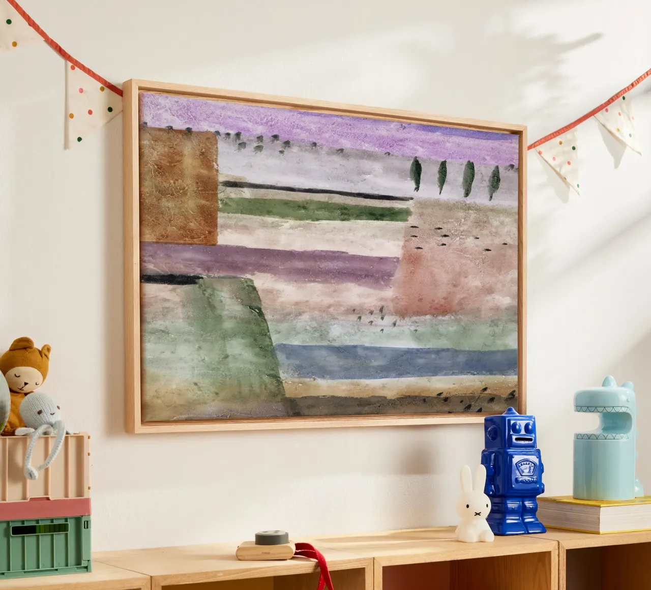 Paul Klee Landscape with Poplars - Abstract Expressionist Wa canvas by NorwesClub