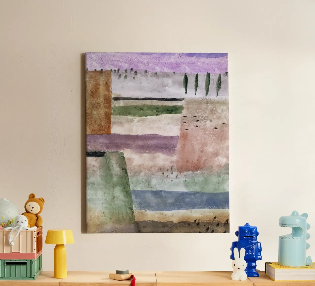 Paul Klee Landscape with Poplars - Abstract Expressionist Wa canvas by NorwesClub