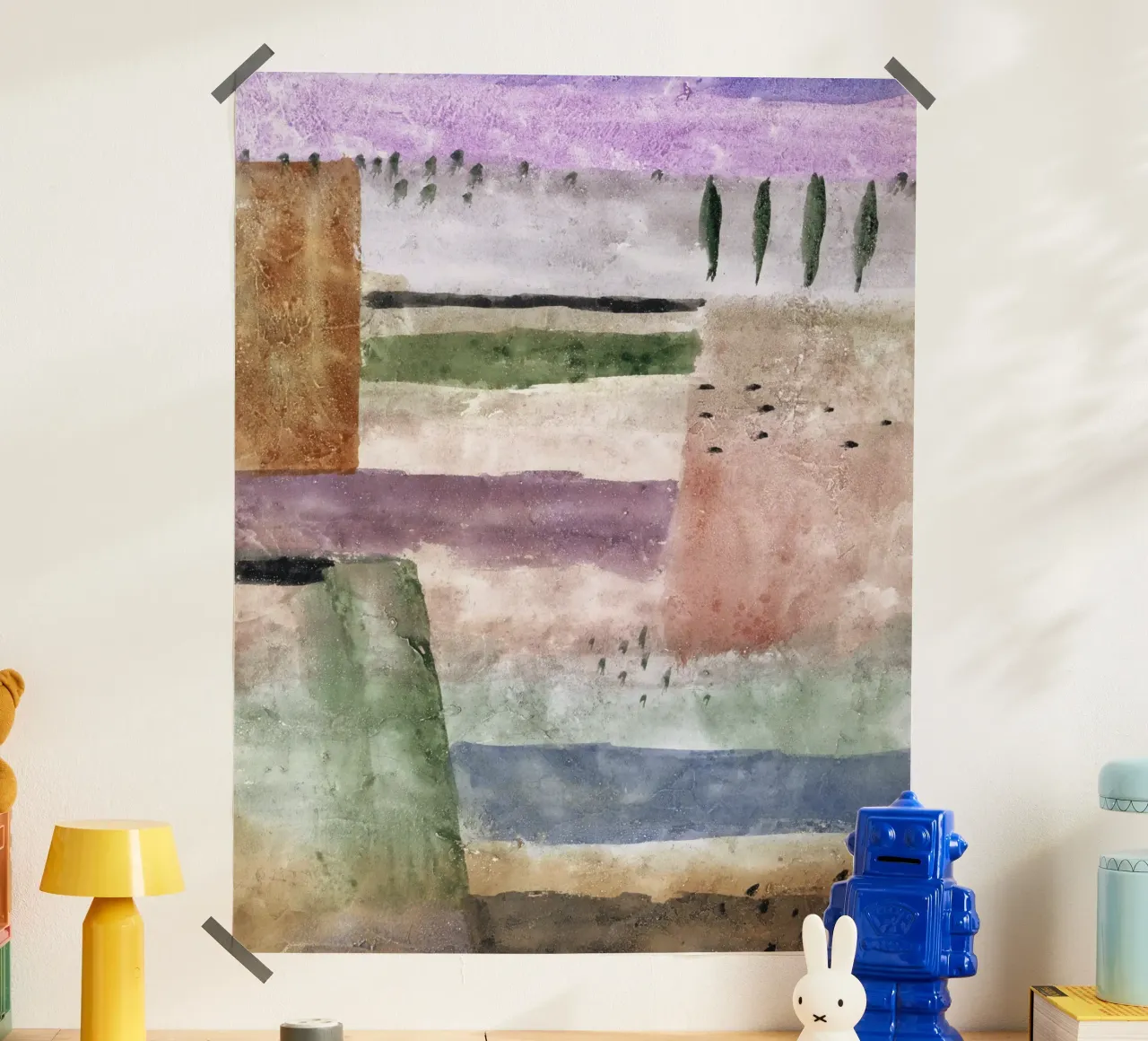 Paul Klee Landscape with Poplars - Abstract Expressionist Wa hahnemühle by NorwesClub