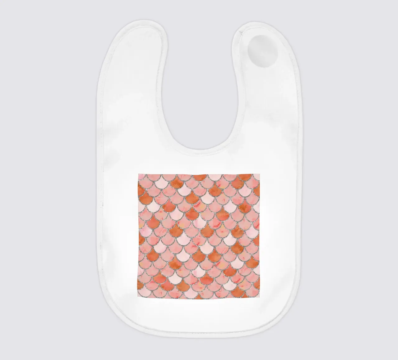 Scaglie di sirena in corallo bavaglino da Happy Littles