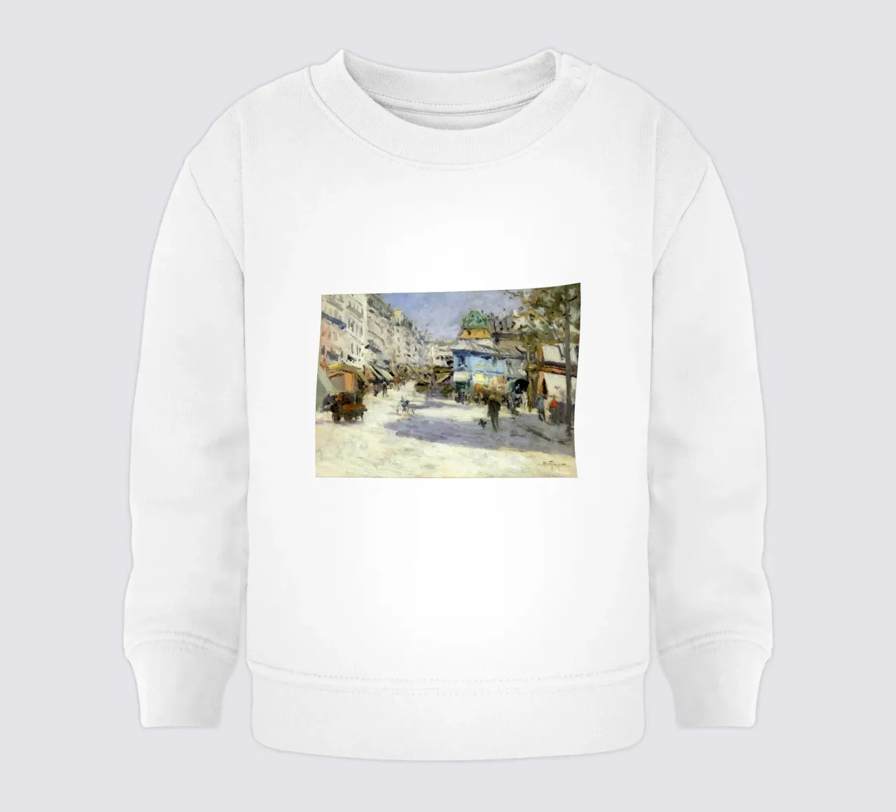 A. Trouillebert Rue Lepic, Parigi - Scenario impressionista di strada felpa neonato da NorwesClub