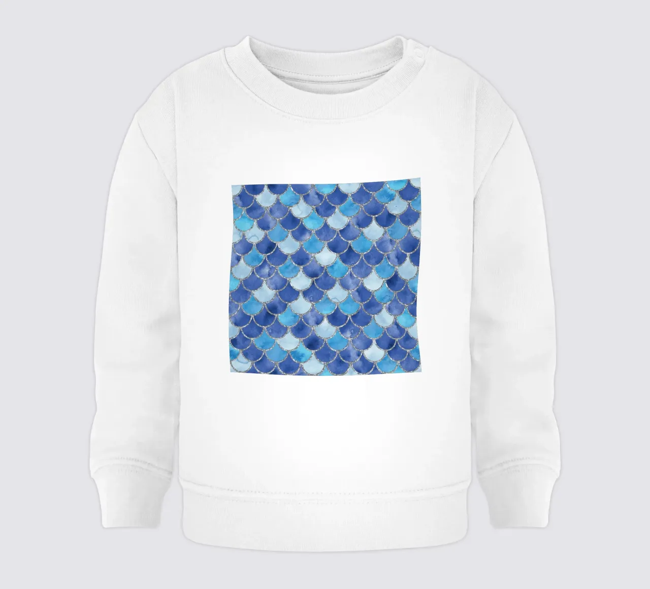 Scaglie di sirena in blu oceano felpa neonato da Happy Littles