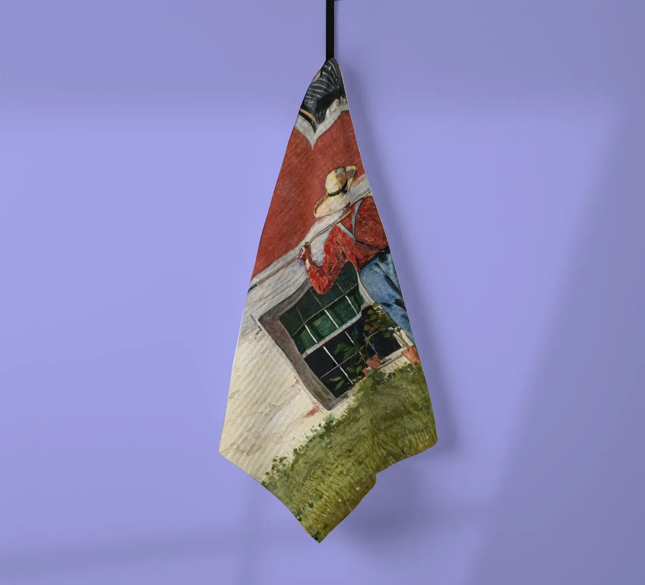 Winslow Homer Rustic Farmhouse Art - Americana & Folk Art Pr Geschirrtuch von NorwesClub