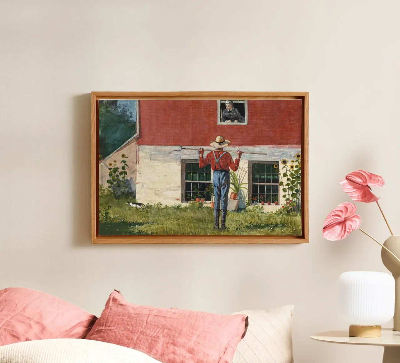 Winslow Homer Arte rustica della fattoria - Americana & Folk Art Pr tela con Cornice a cassetta da NorwesClub