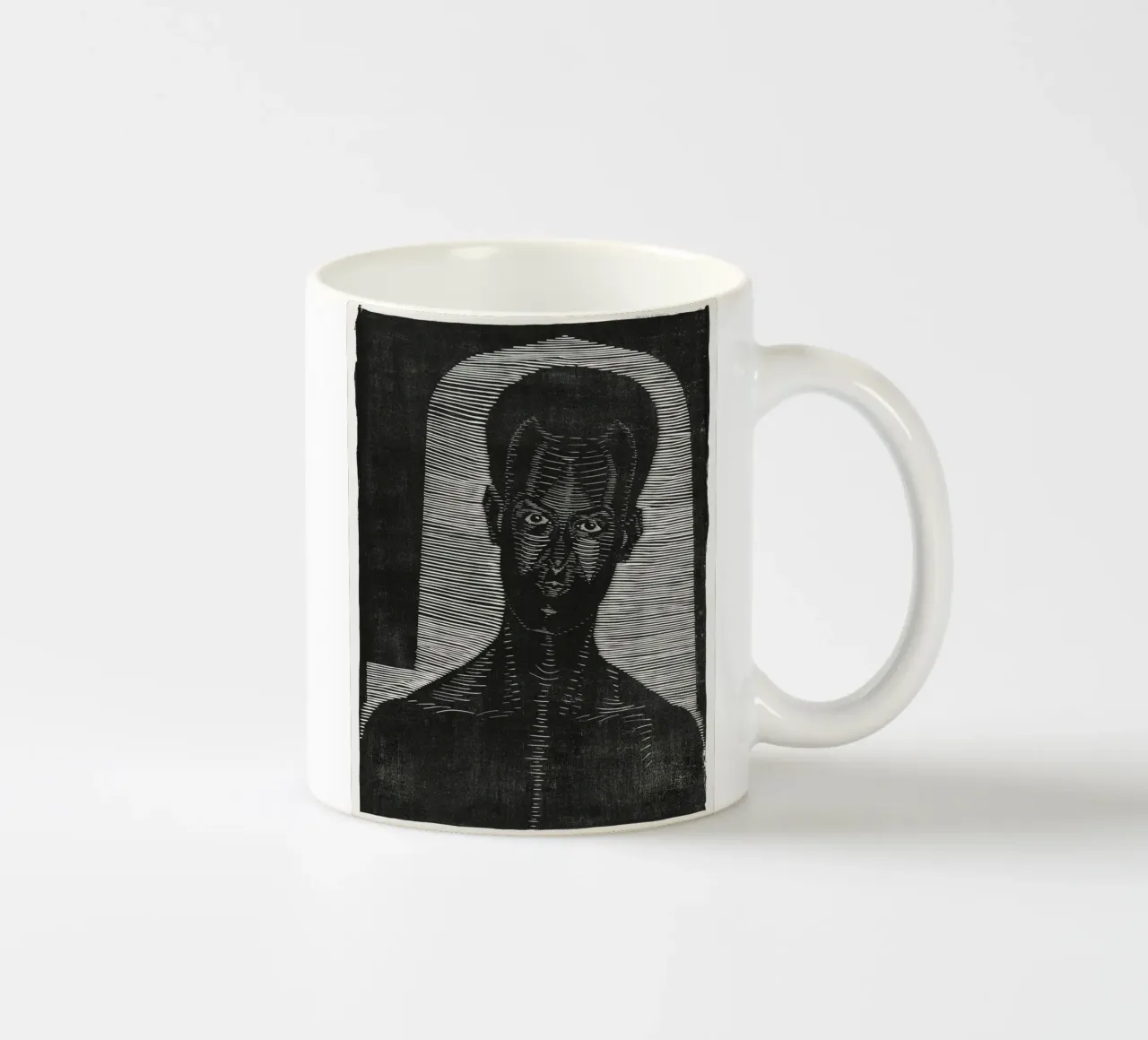 Samuel Jessurun de Mesquita Ritratto in xilografia - Espressionista tazza in ceramica da NorwesClub