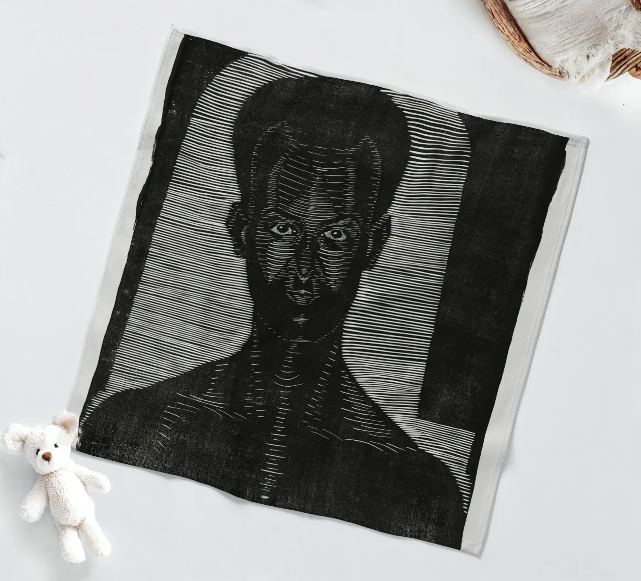 Samuel Jessurun de Mesquita Ritratto in xilografia - Espressionista coperta in pile da NorwesClub