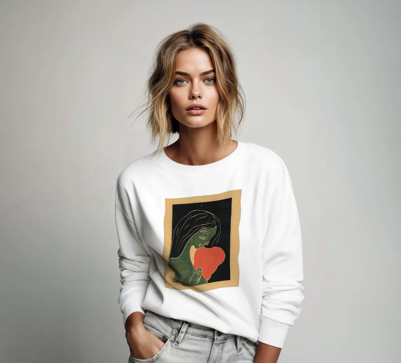 Edvard Munch "Il cuore" - Stampa espressionista - Emozione A felpa da NorwesClub