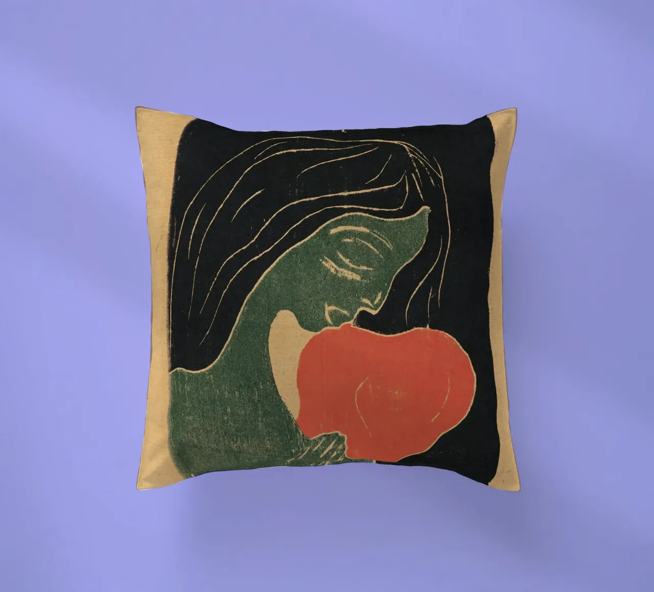 Edvard Munch "Il cuore" - Stampa espressionista - Emozione A cuscino da NorwesClub
