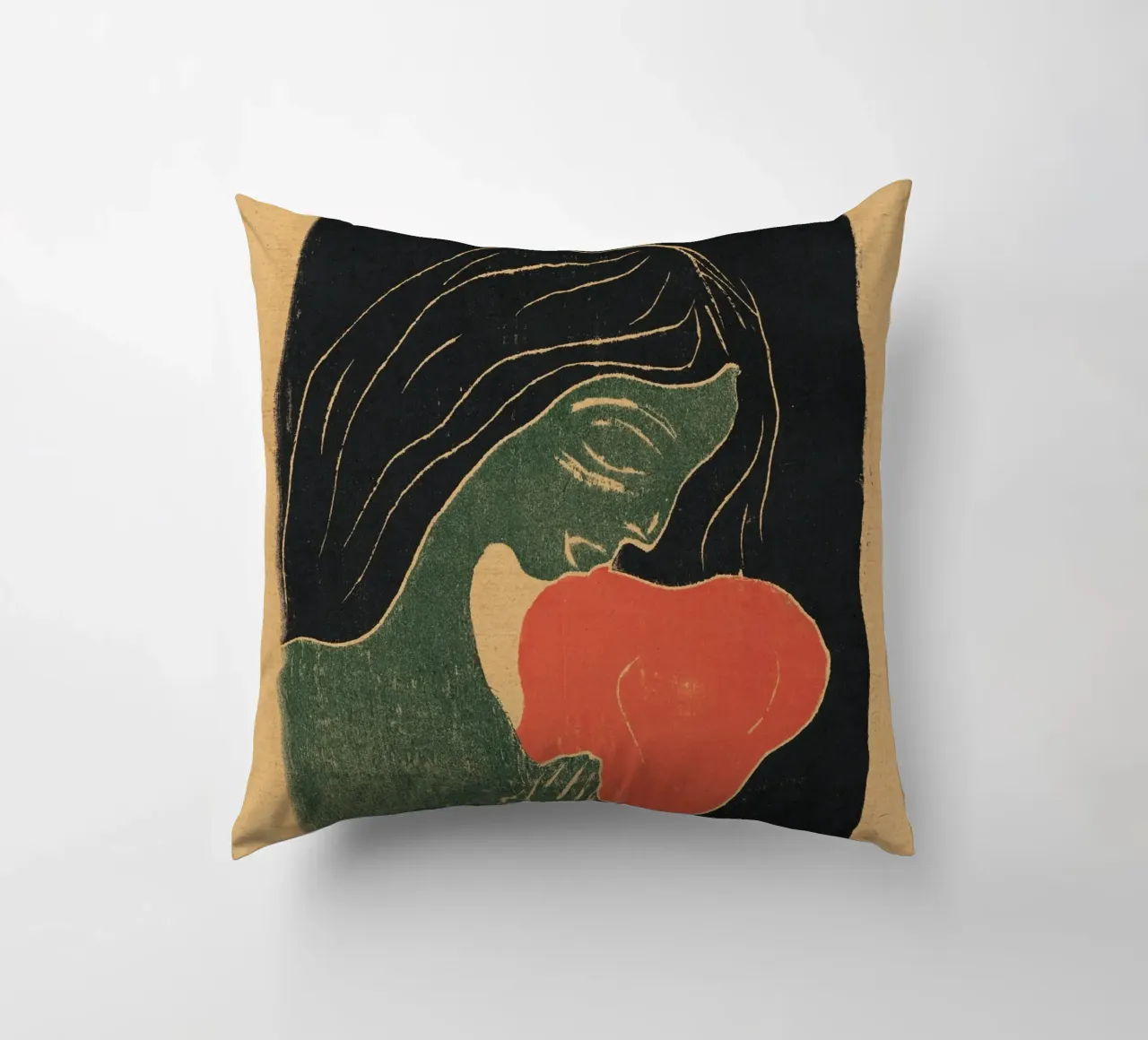 Edvard Munch "Il cuore" - Stampa espressionista - Emozione A cuscino da NorwesClub