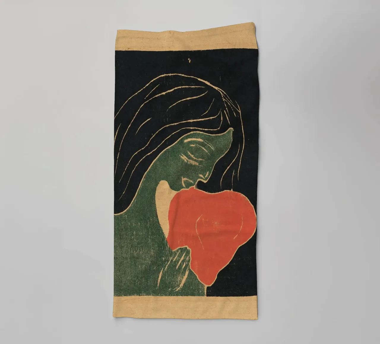 Edvard Munch "The Heart" - Expressionist Print - Emotional A towel by NorwesClub