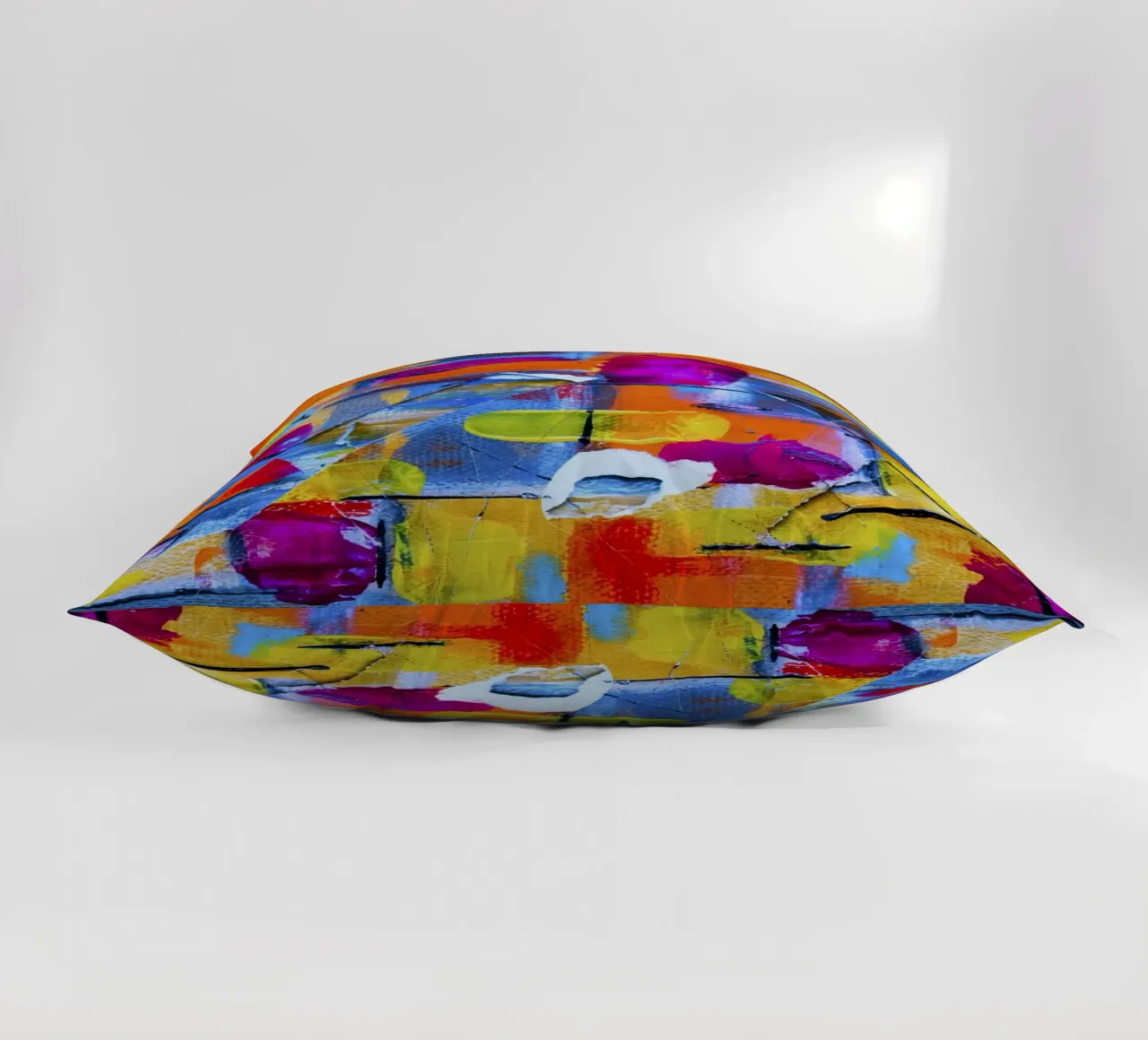 Steve Johnson Abstract No. 17 - Vibrant Modern Canvas Print decorative cushion by NorwesClub