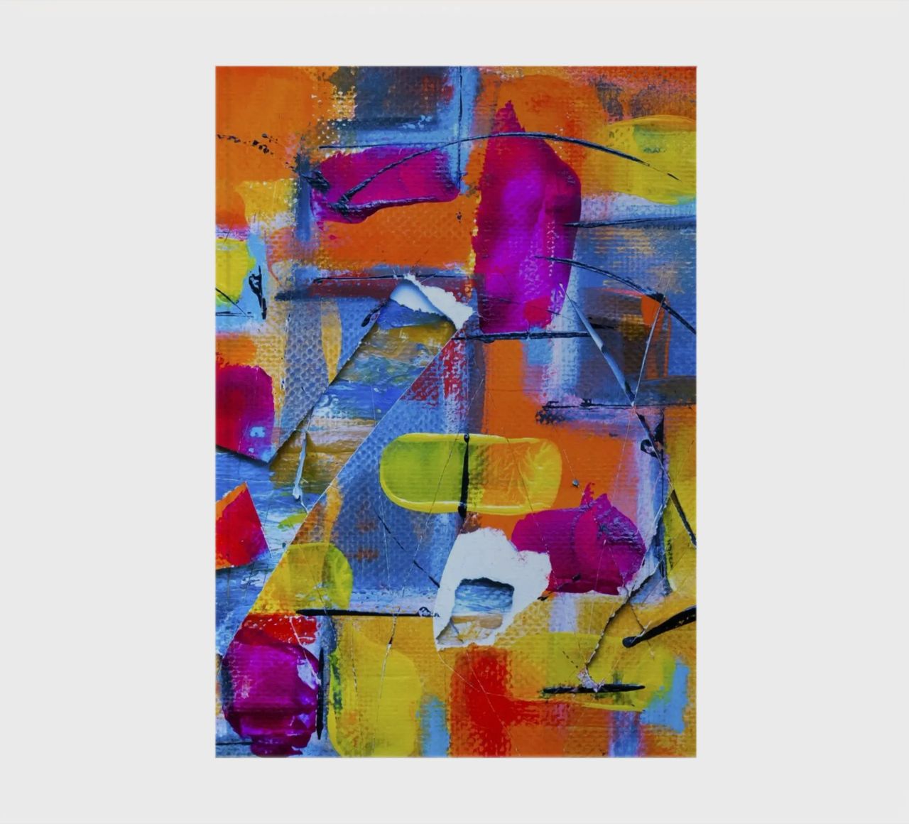 Steve Johnson Abstract No. 17 - Vibrant Modern Canvas Print notebook by NorwesClub
