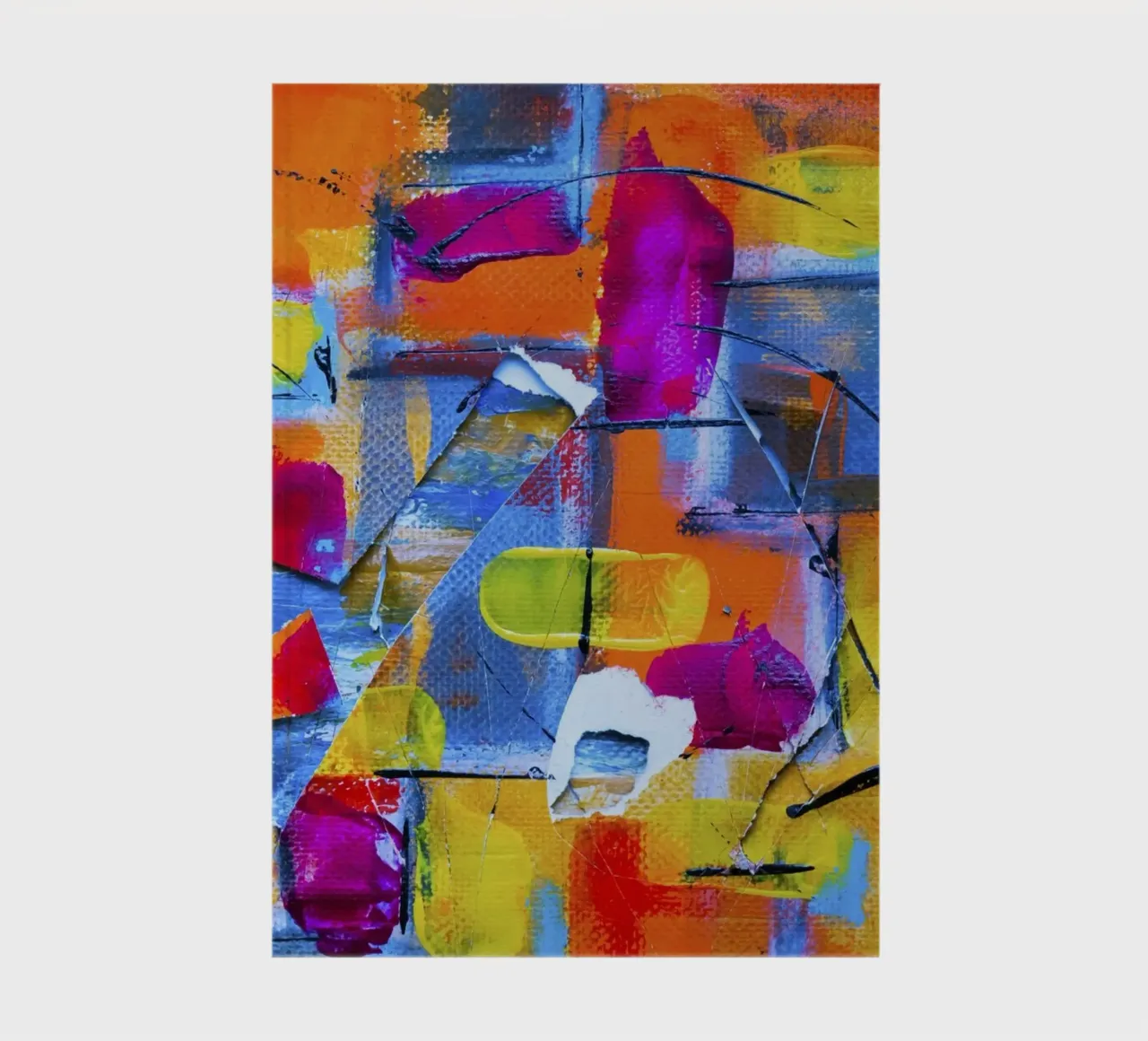 Steve Johnson Abstract No. 17 - Vibrant Modern Canvas Print notebook by NorwesClub