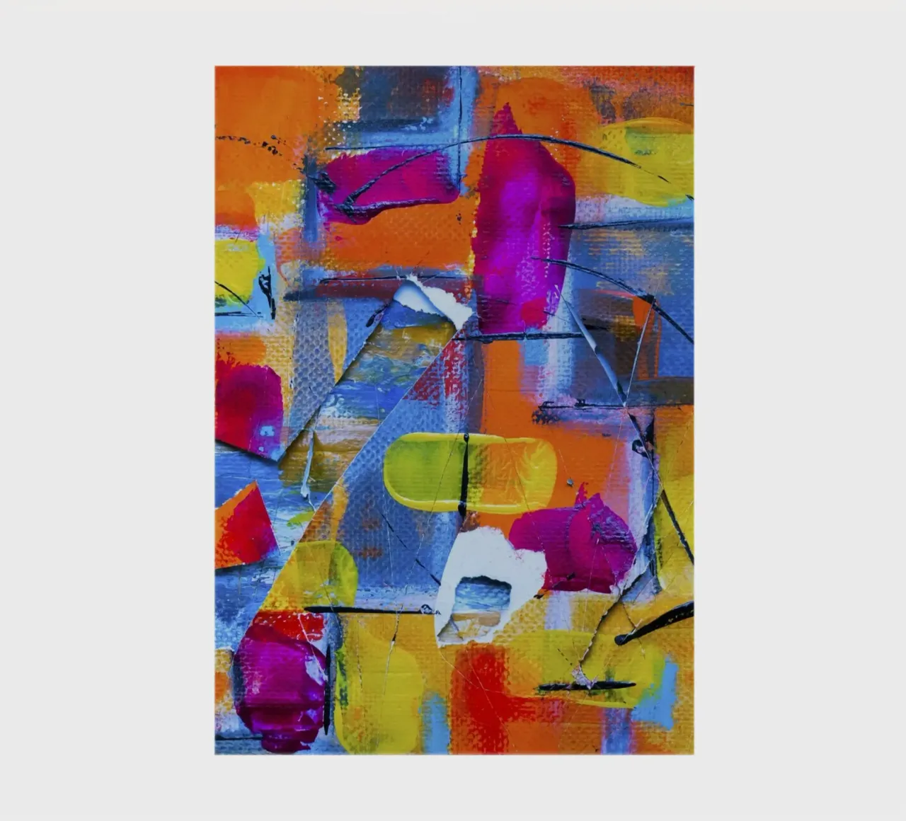 Steve Johnson Abstract No. 17 - Vibrant Modern Canvas Print notebook by NorwesClub