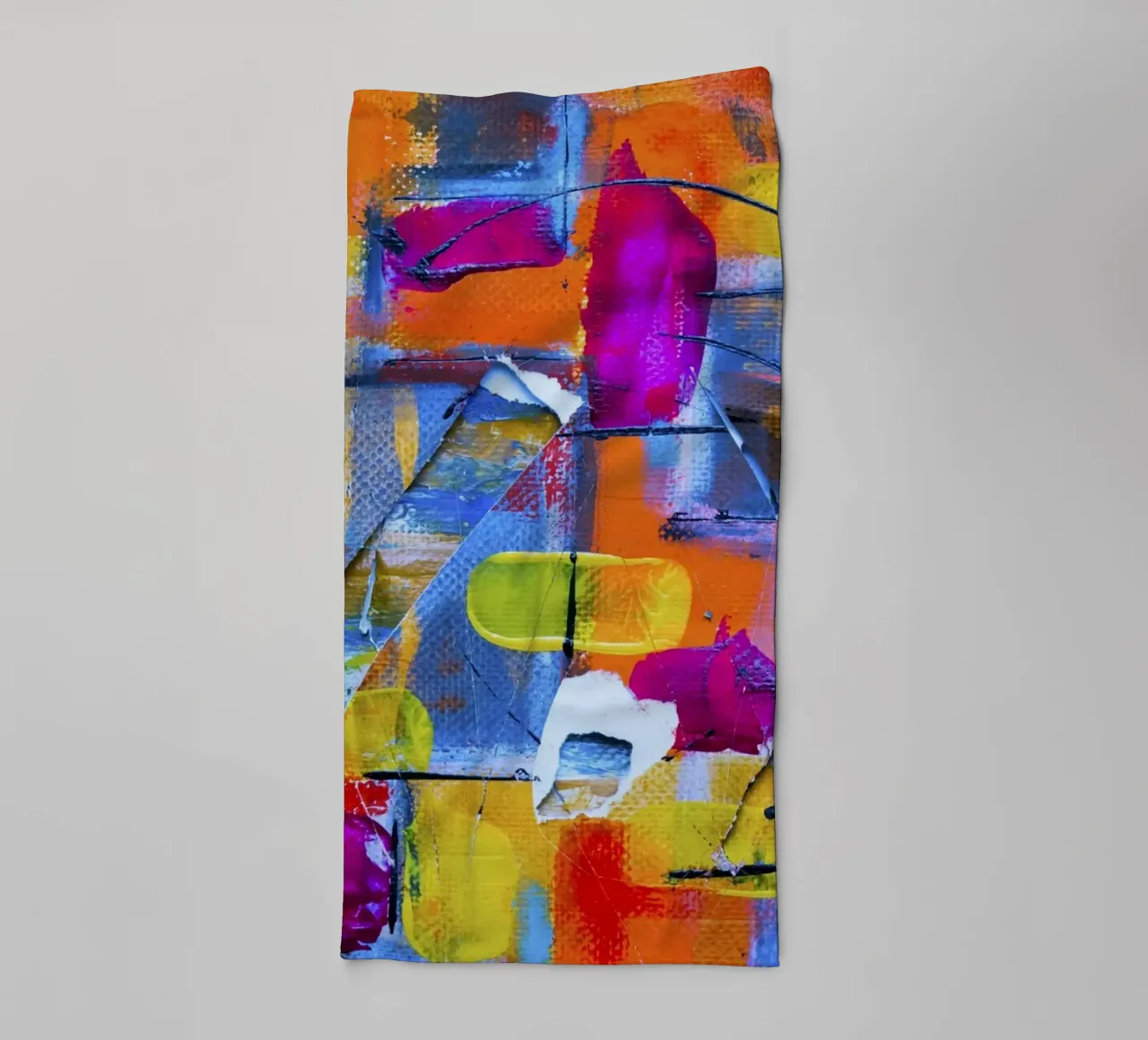 Steve Johnson Abstract No. 17 - Vibrant Modern Canvas Print towel by NorwesClub