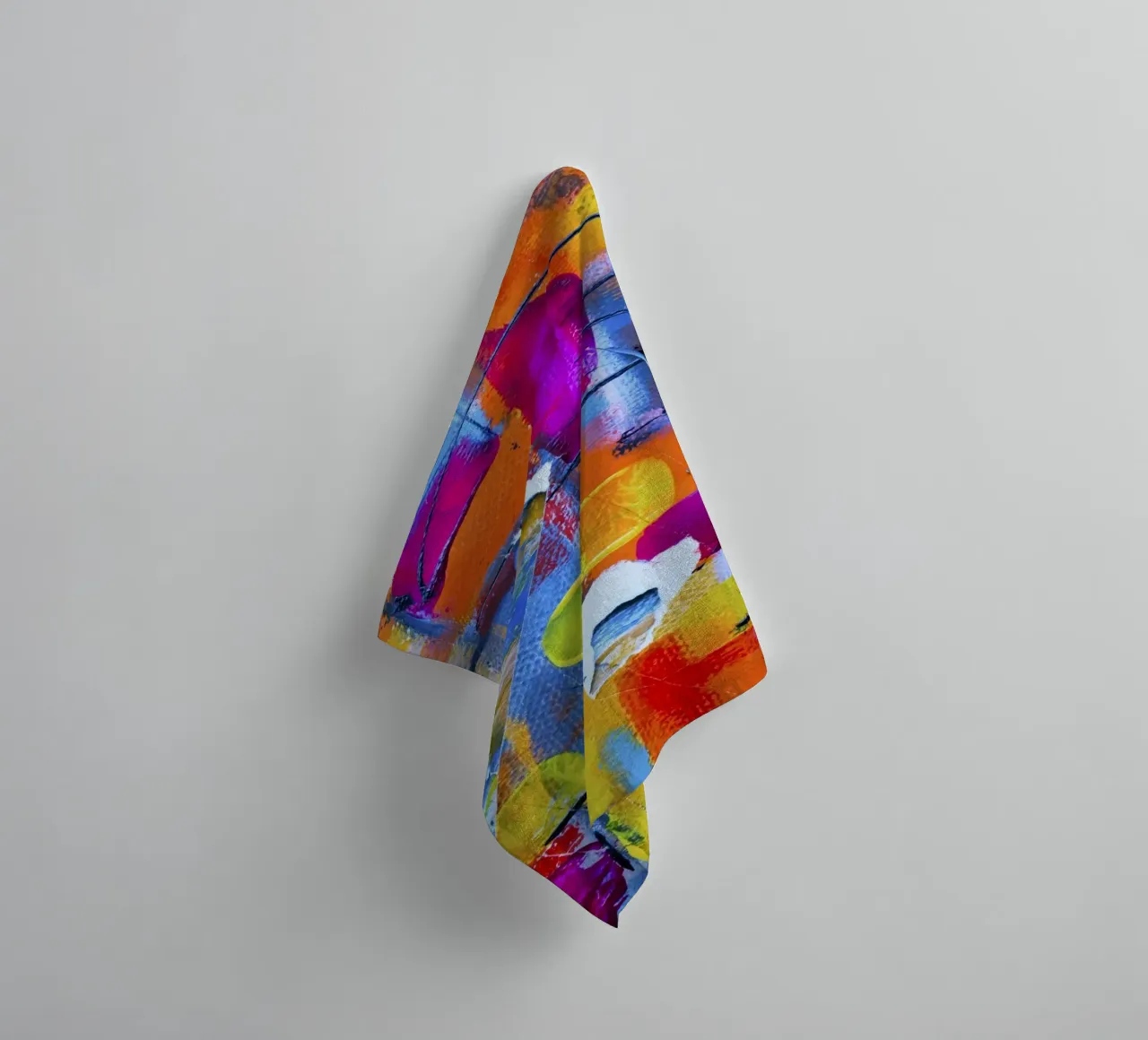 Steve Johnson Abstract No. 17 - Impression sur toile moderne et vibrante serviette de bain de NorwesClub