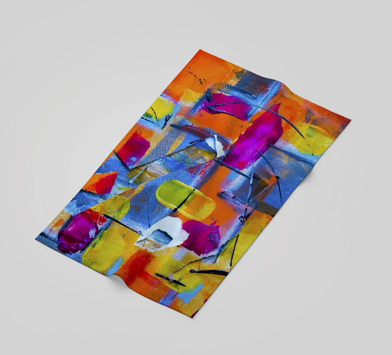 Steve Johnson Abstract No. 17 - Impression sur toile moderne et vibrante serviette de plage de NorwesClub