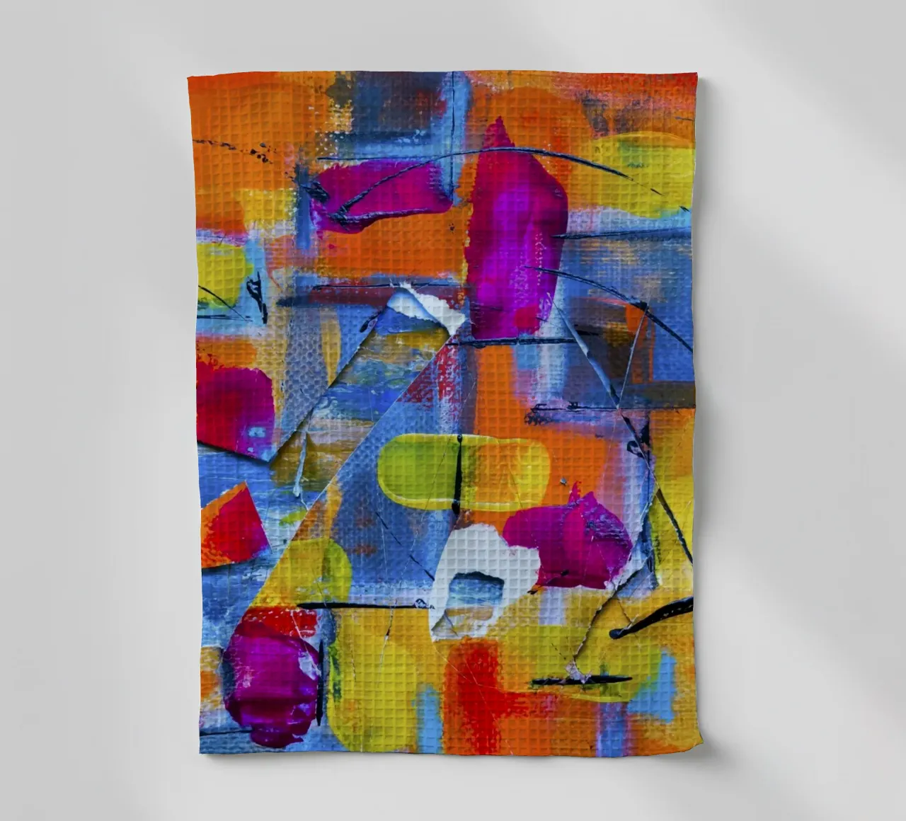 Steve Johnson Abstract No. 17 - Vibrant Modern Canvas Print tea towel by NorwesClub