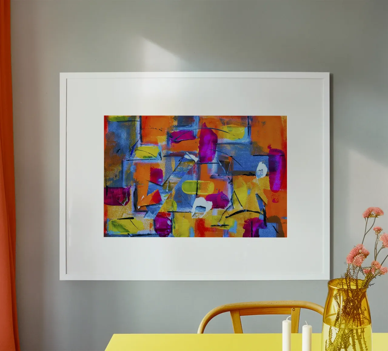 Steve Johnson Abstract No. 17 - Vibrant Modern Canvas Print hahnemühle by NorwesClub