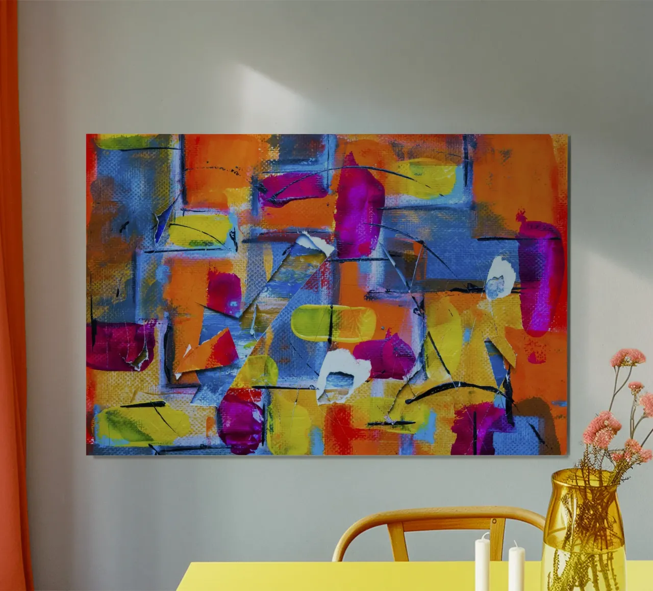 Steve Johnson Abstract No. 17 - Vibrant Modern Canvas Print hahnemühle by NorwesClub