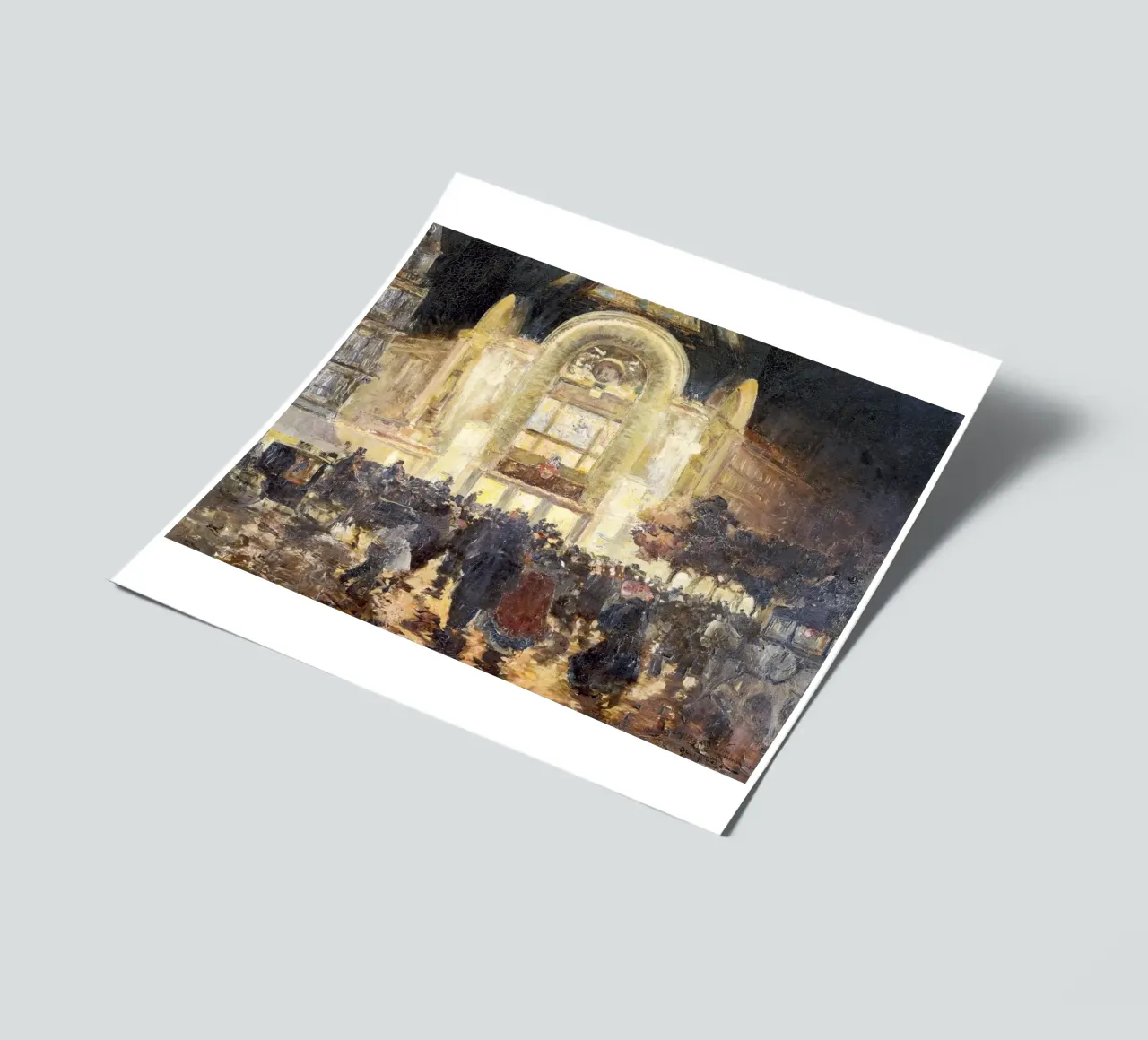 Klassische impressionistische Opernnacht - Pariser Straßenszene Ar Stickerbogen von NorwesClub