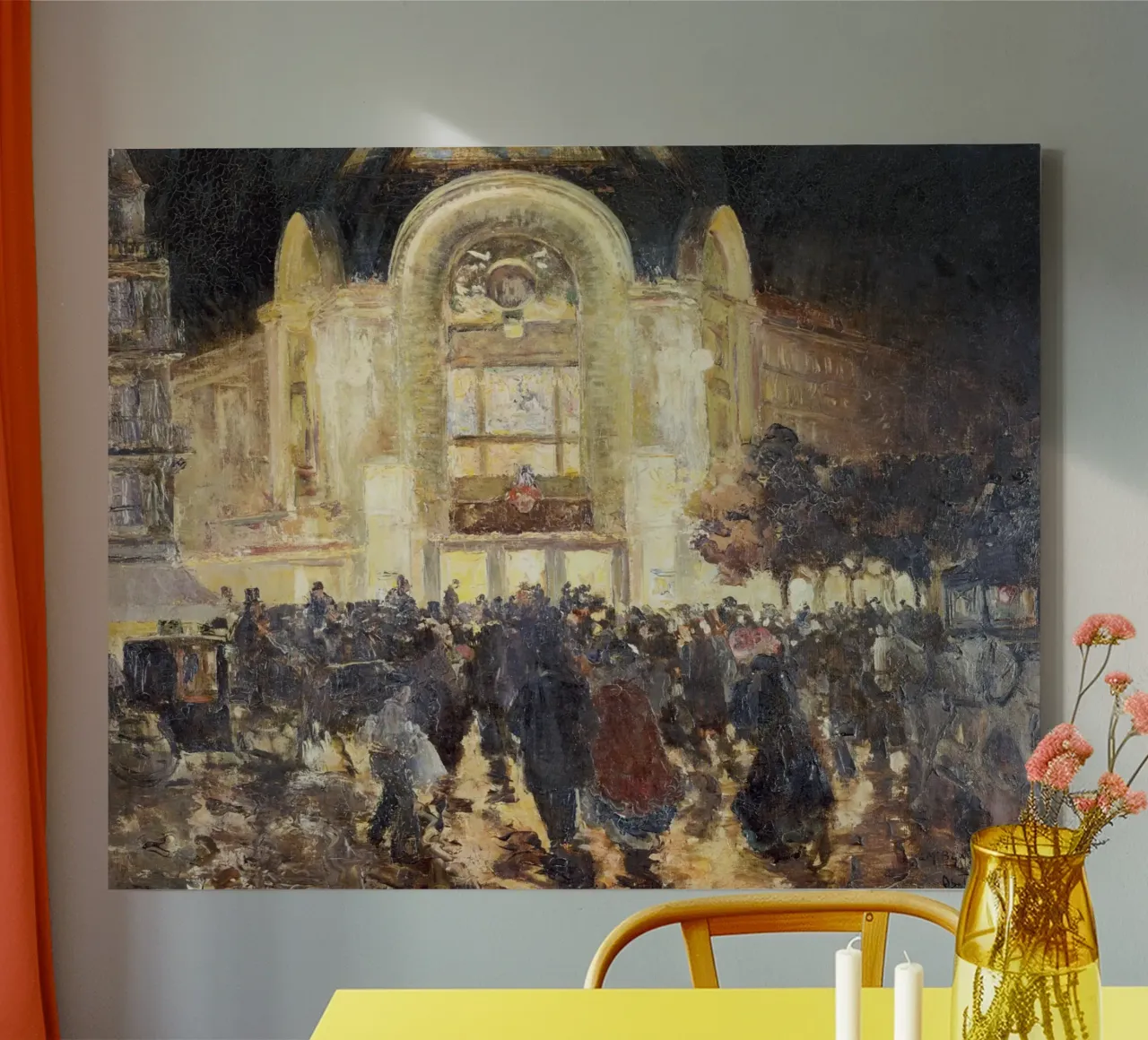 Classic Impressionist Opera Night - Parisian Street Scene Ar canvas by NorwesClub