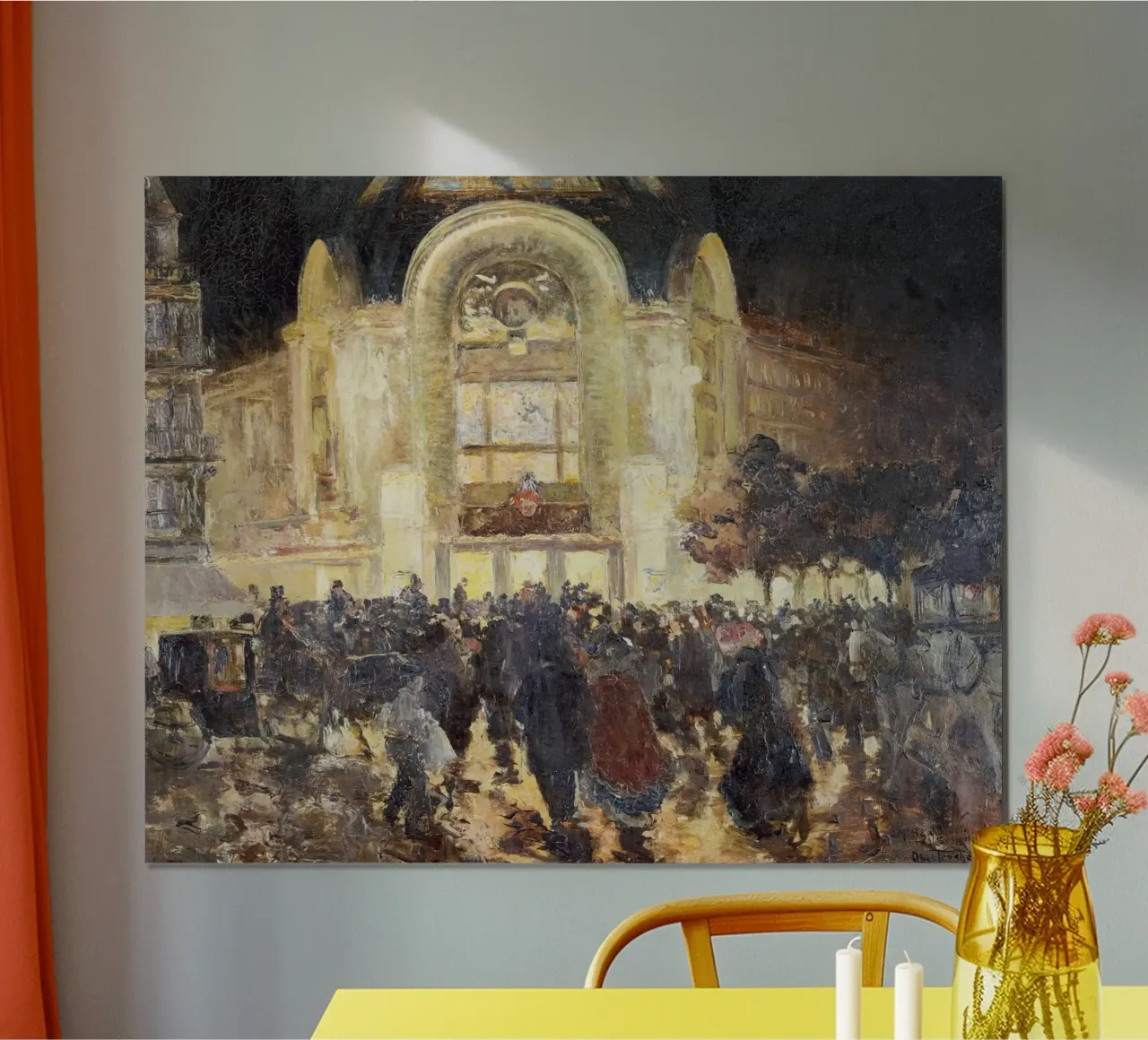 Impressionista classico Notte d'Opera - Scena di strada parigina Ar carta hahnemühle da NorwesClub