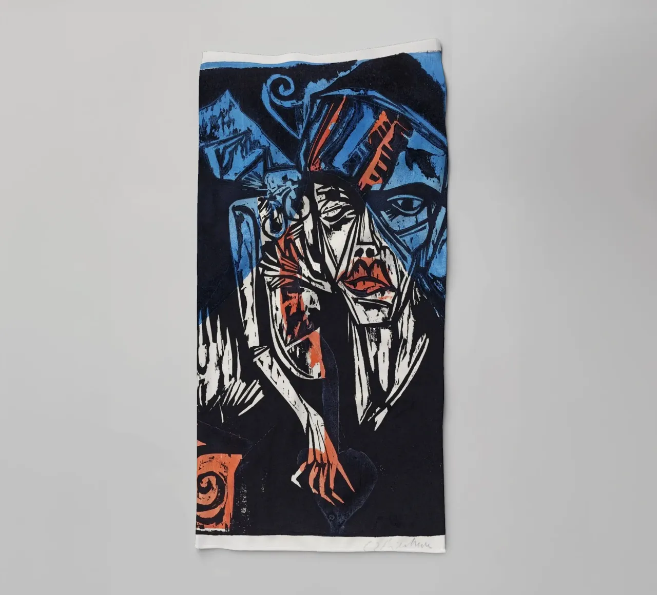 Ernst Ludwig Kirchner "Agonie d'amore" - Legno espressionista asciugamano da bagno da NorwesClub