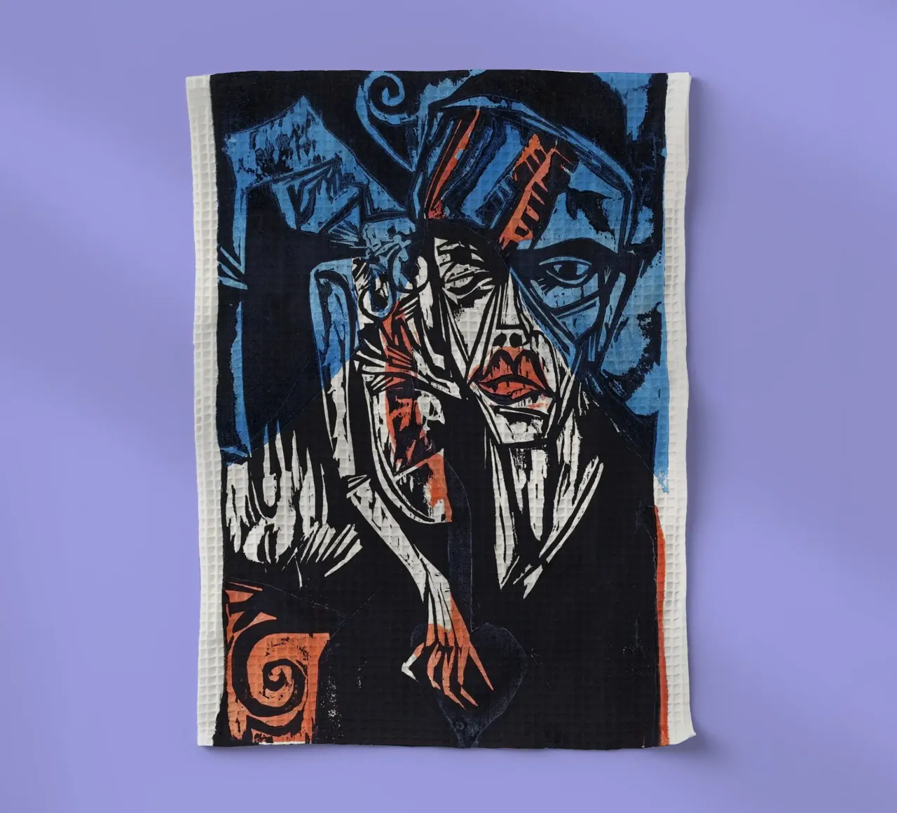 Ernst Ludwig Kirchner "Agonie d'amore" - Legno espressionista canovaccio da cucina da NorwesClub