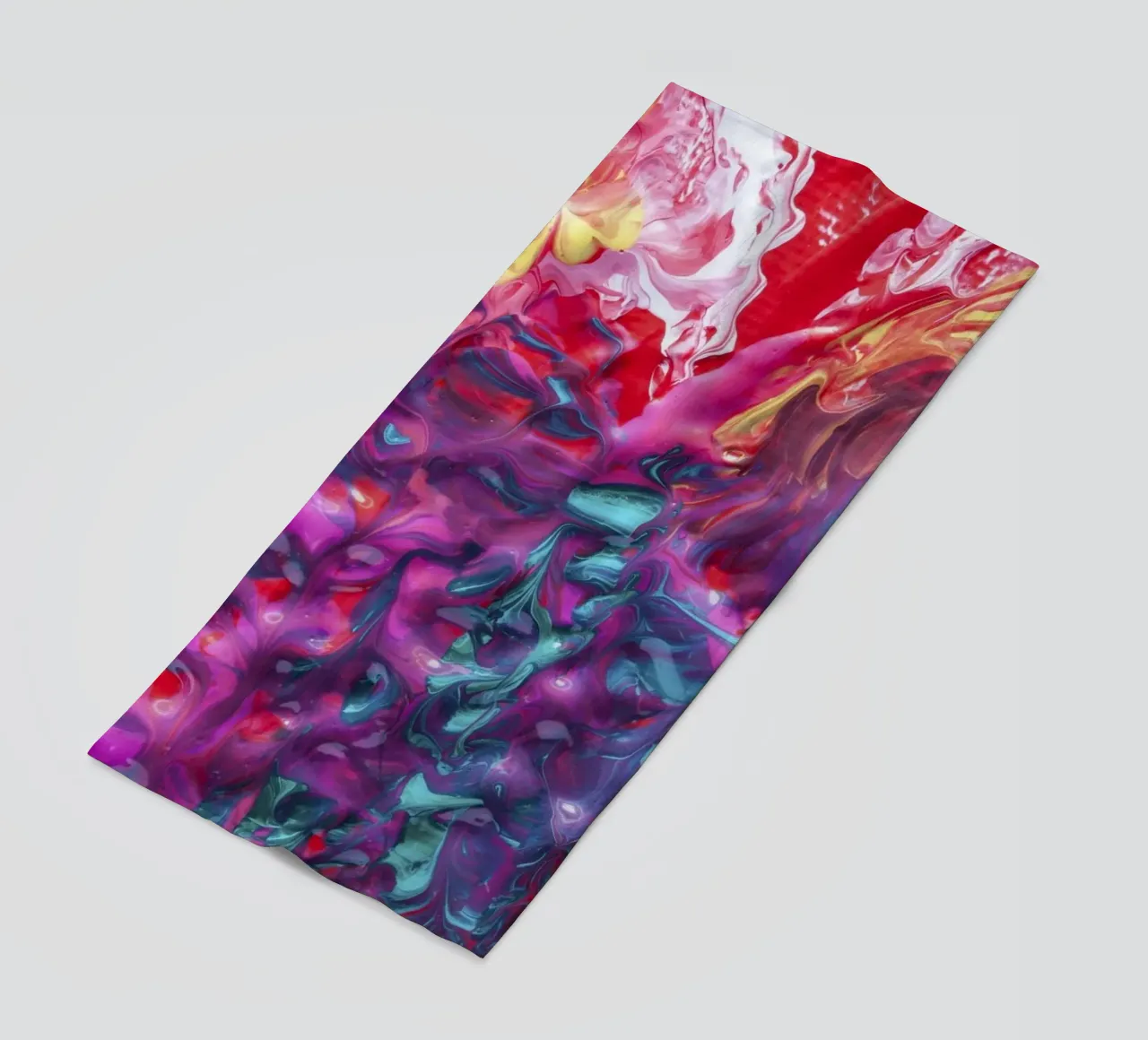 Vibrant Acrylic Pour Abstract - Fluid Art & Modern Expressio beach towel by NorwesClub
