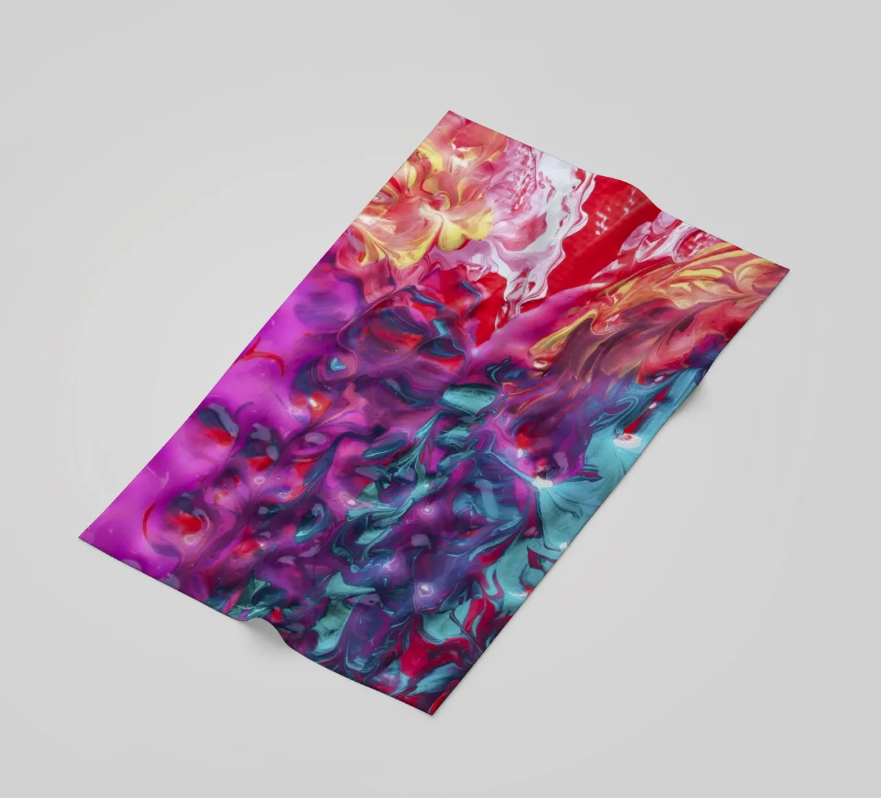 Vibrant Acrylic Pour Abstract - Fluid Art & Modern Expressio beach towel by NorwesClub
