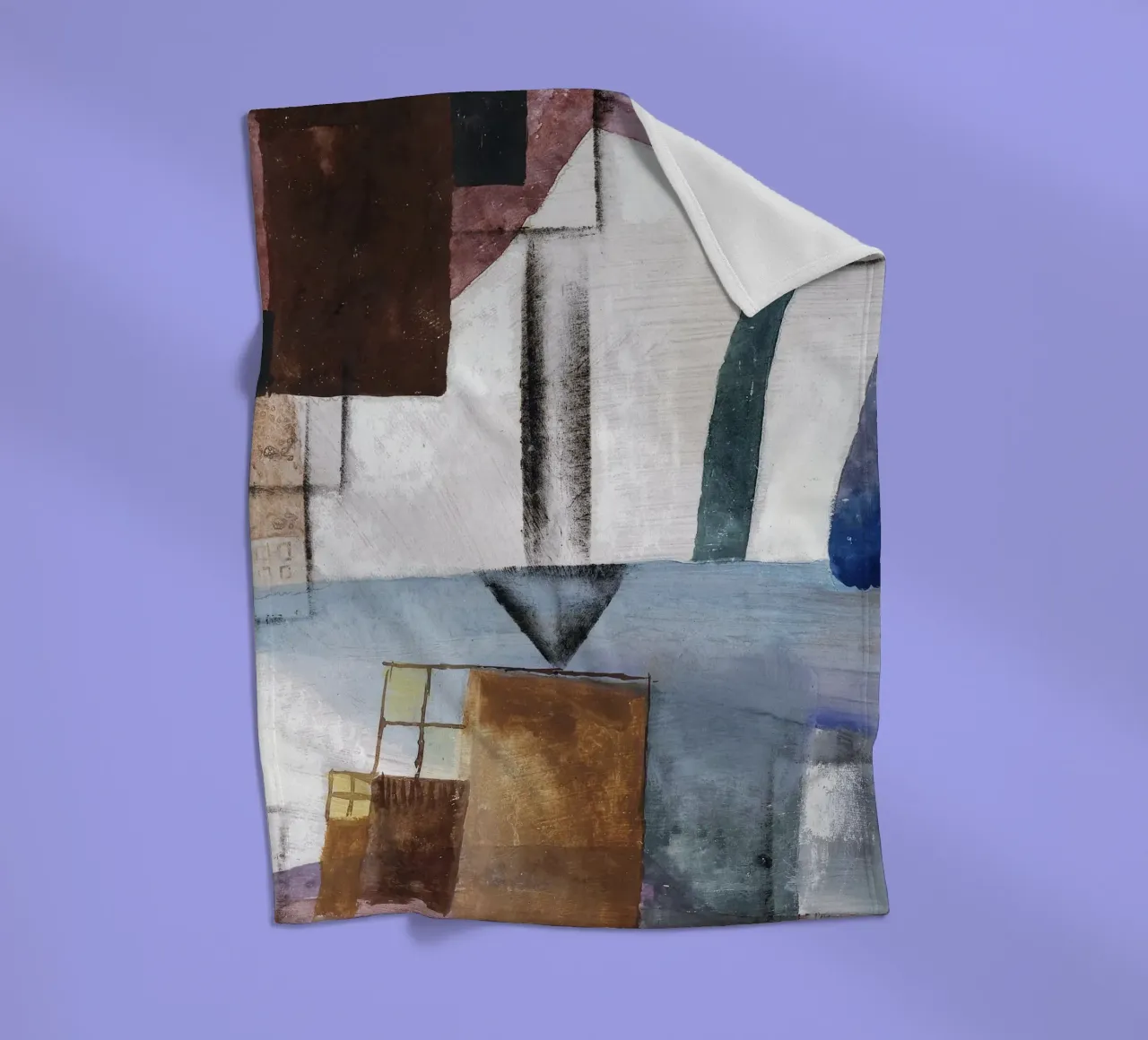 Paul Klee's "White Easter II" - Bauhaus Abstract Geometric A fleece blanket by NorwesClub