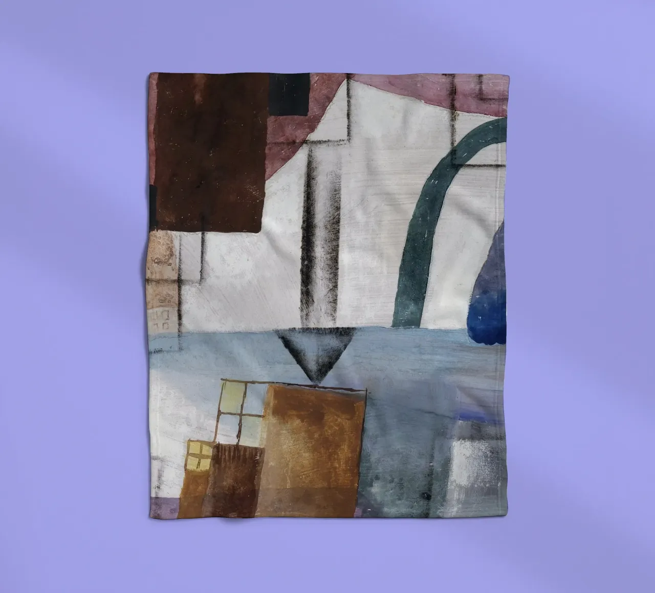 Paul Klee's "White Easter II" - Bauhaus Abstract Geometric A fleece blanket by NorwesClub