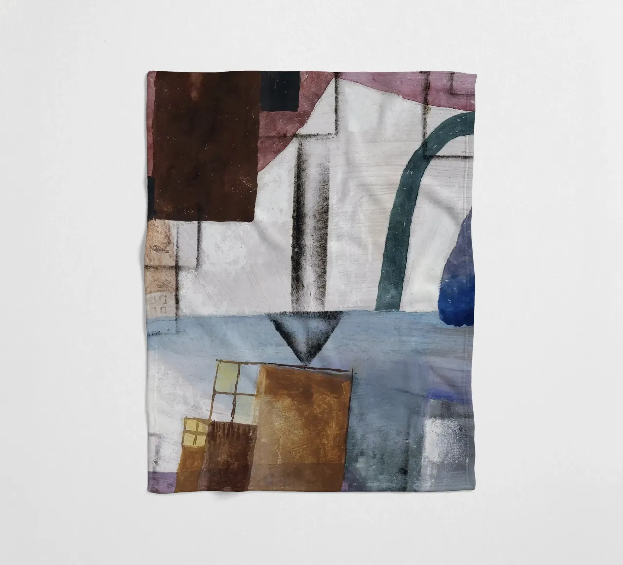 Paul Klee's "White Easter II" - Bauhaus Abstract Geometric A fleece blanket by NorwesClub